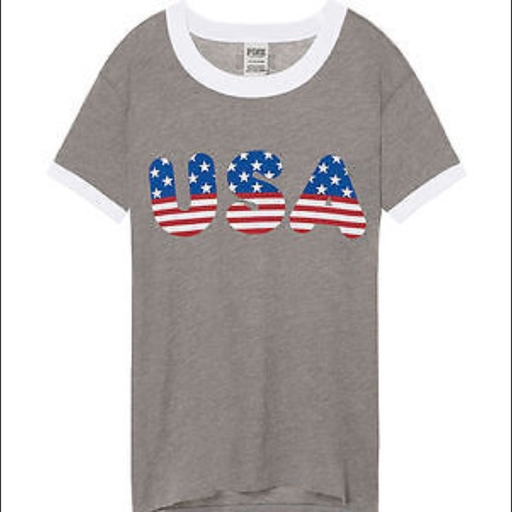 VS PINK USA Ringer Tee 🇺🇸